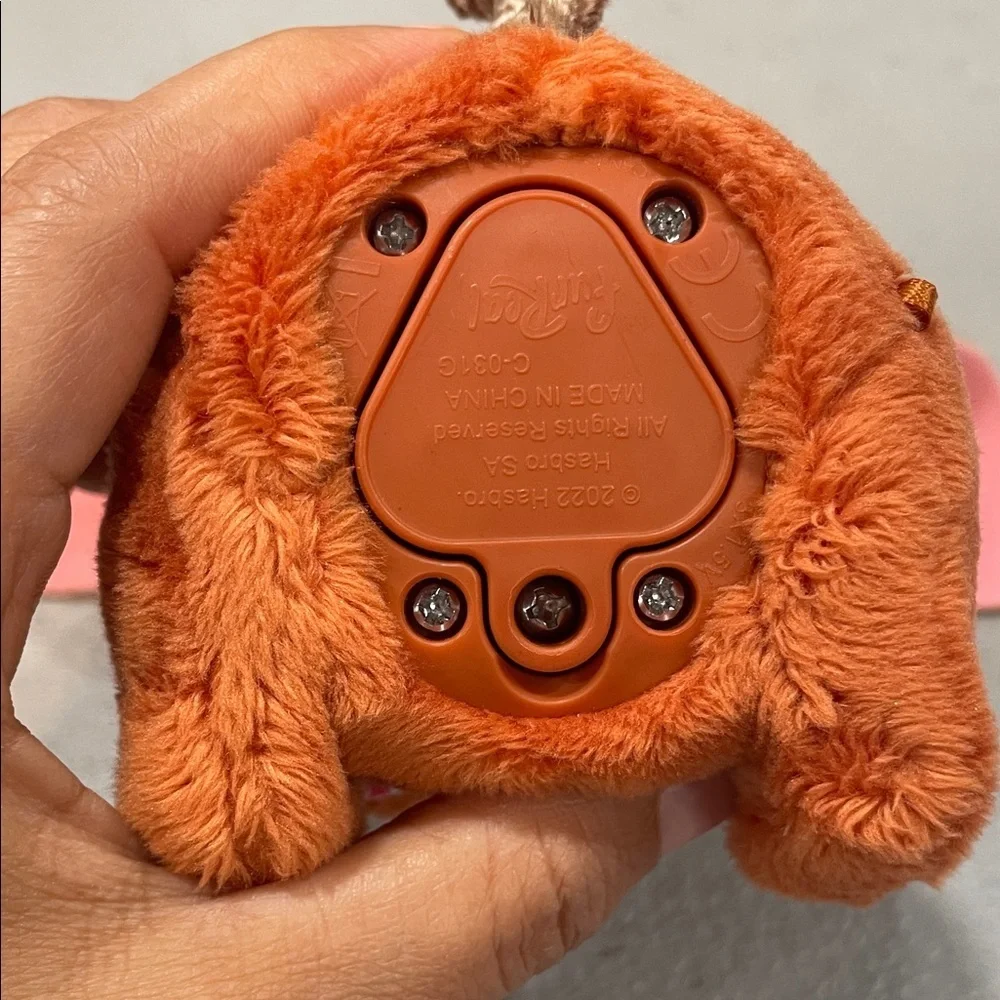 Cuddly Orange Plush Dog Toy with Big Eyes
